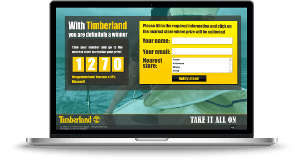Timberland Web App Development Screenshot